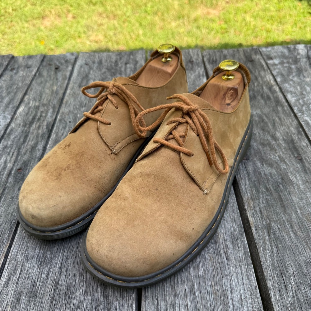 Dr. Martens Elsfield Tan Nubuck Leather Oxford Shoes Mens 11 AW501